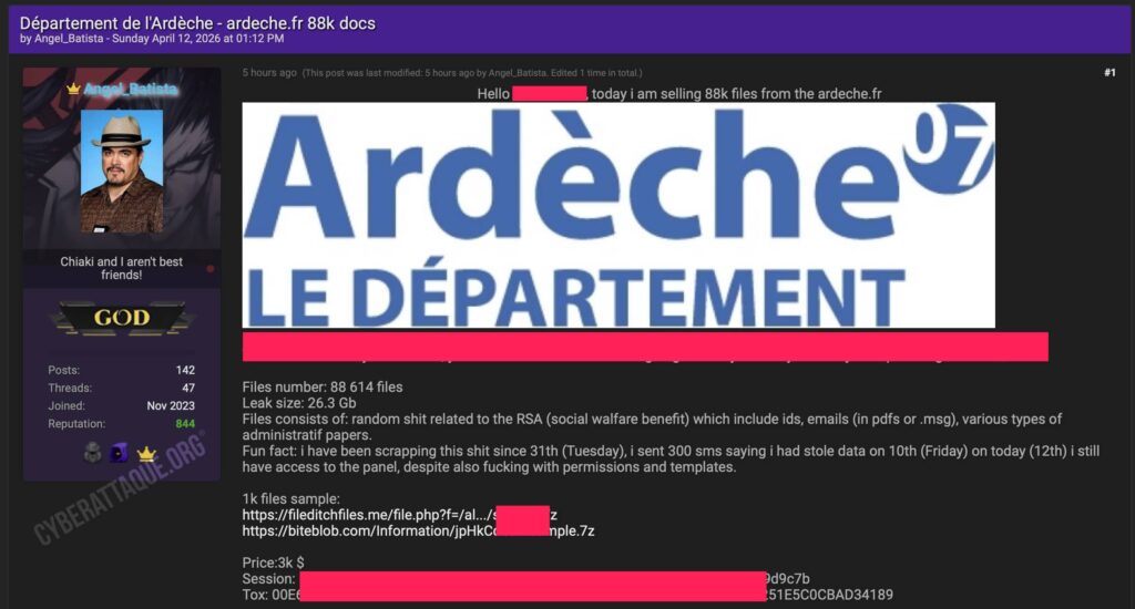 Ardèche cyberattaque