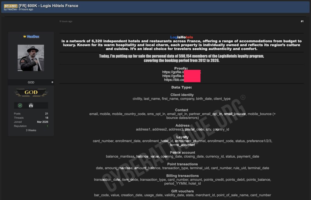 Cyberattaque logis hôtel