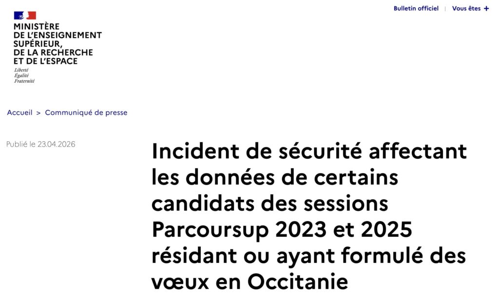 cyberattaque parcours sup