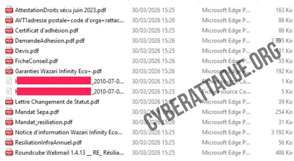 Fichiers fuite Assurea