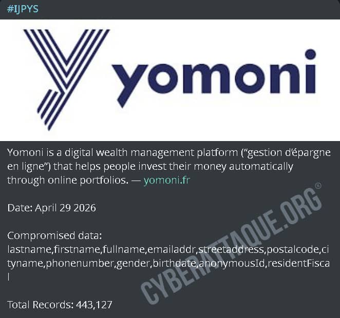 Yomoni cyberattaque