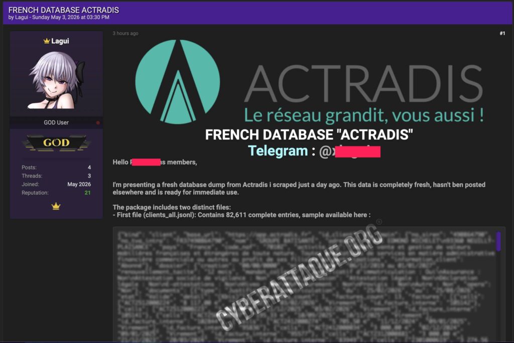 Actradis cyberattaque