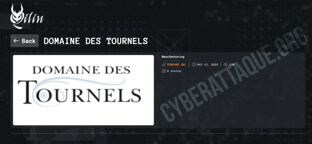Le Domaine des Tournels cyberattaque