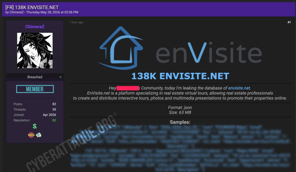 EnVisite cyberattaque