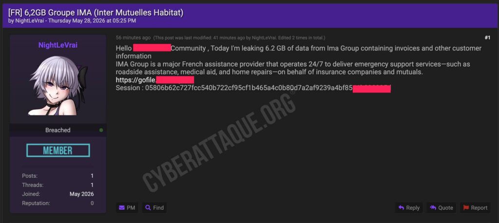 IMA cyberattaque