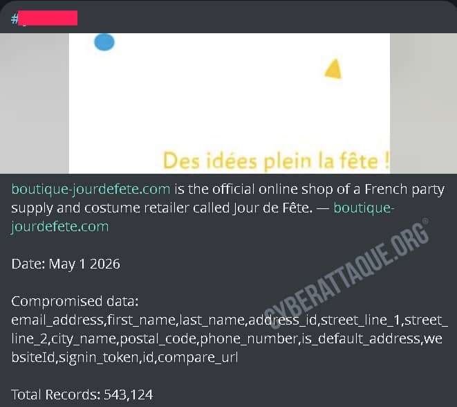 jour de fête cyberattaque