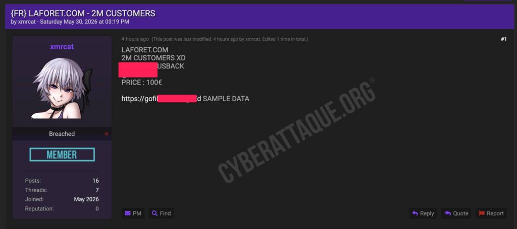 laforet cyberattqaue