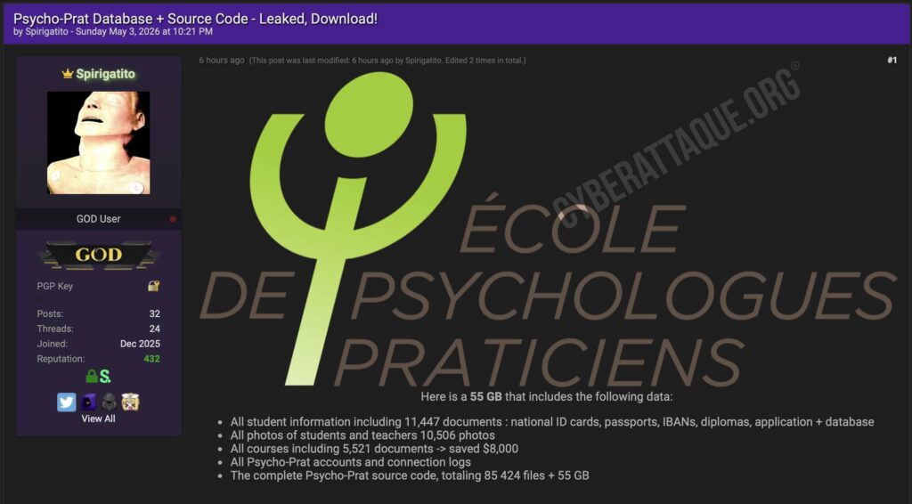 École de Psychologues Praticiens cyberatatque