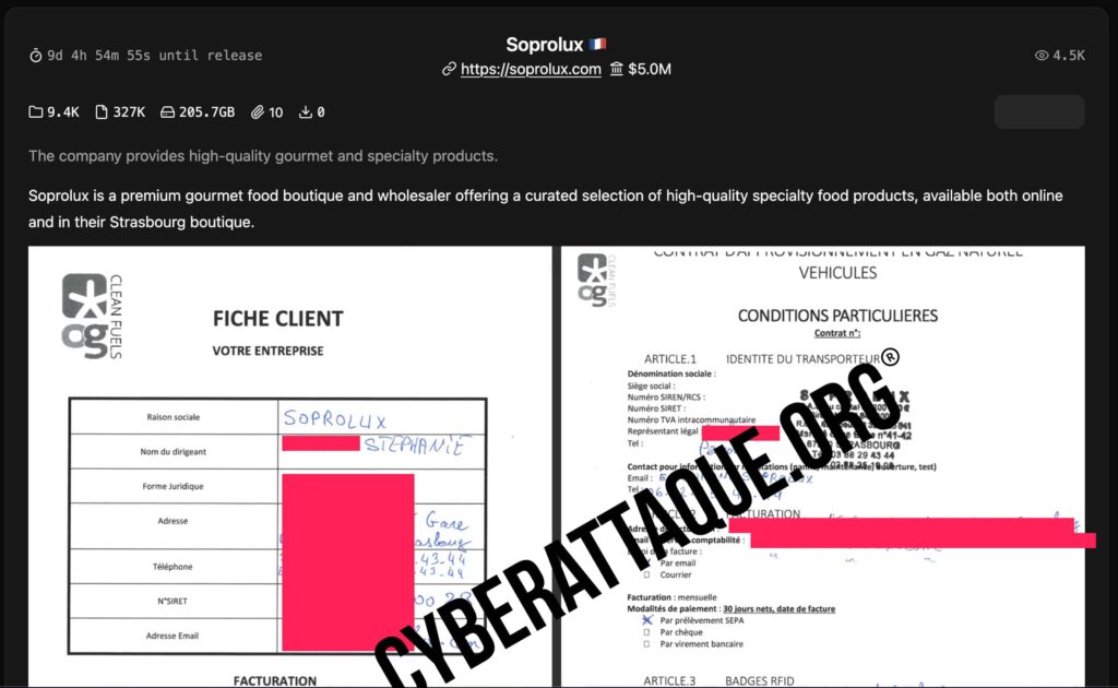 Sopralux cyberattaque
