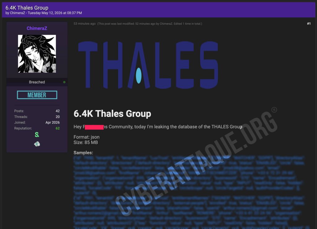 Thales Cyberattaque