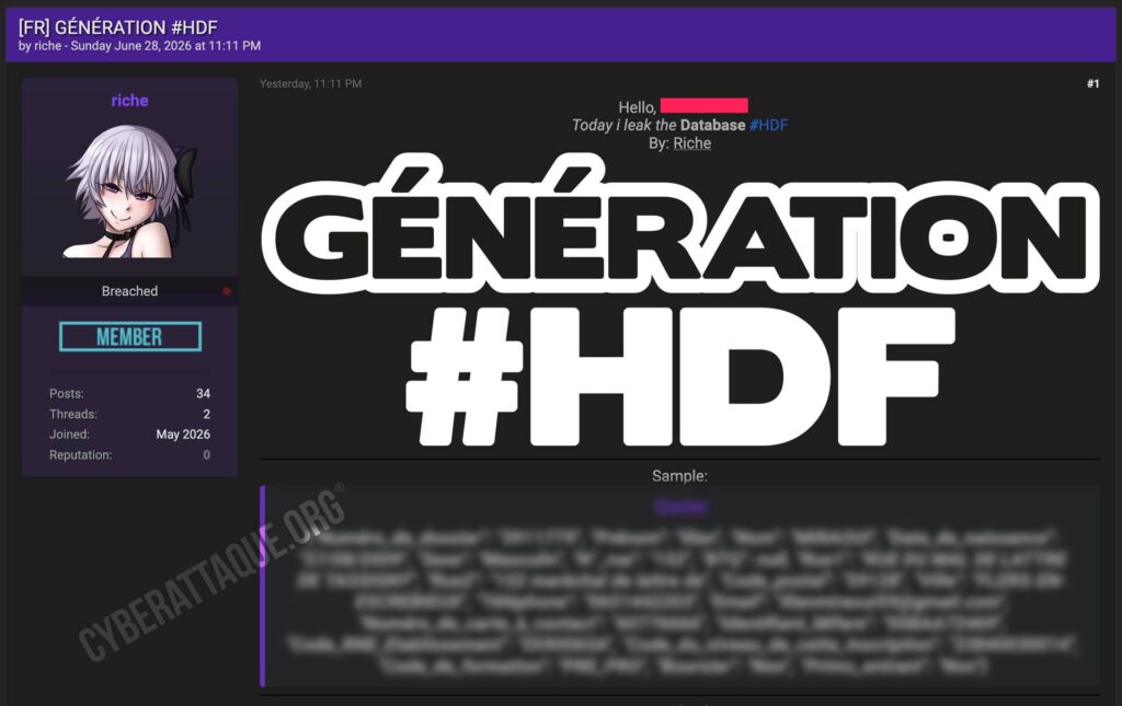 Génération #HDF cyberattaque