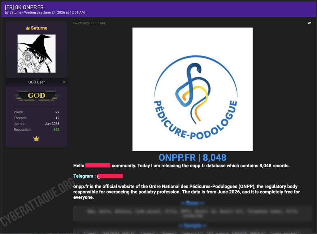 ONPP cyberattaque