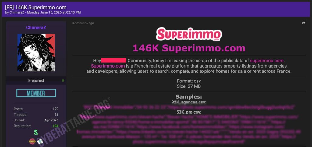 Superimmo cyberattaque