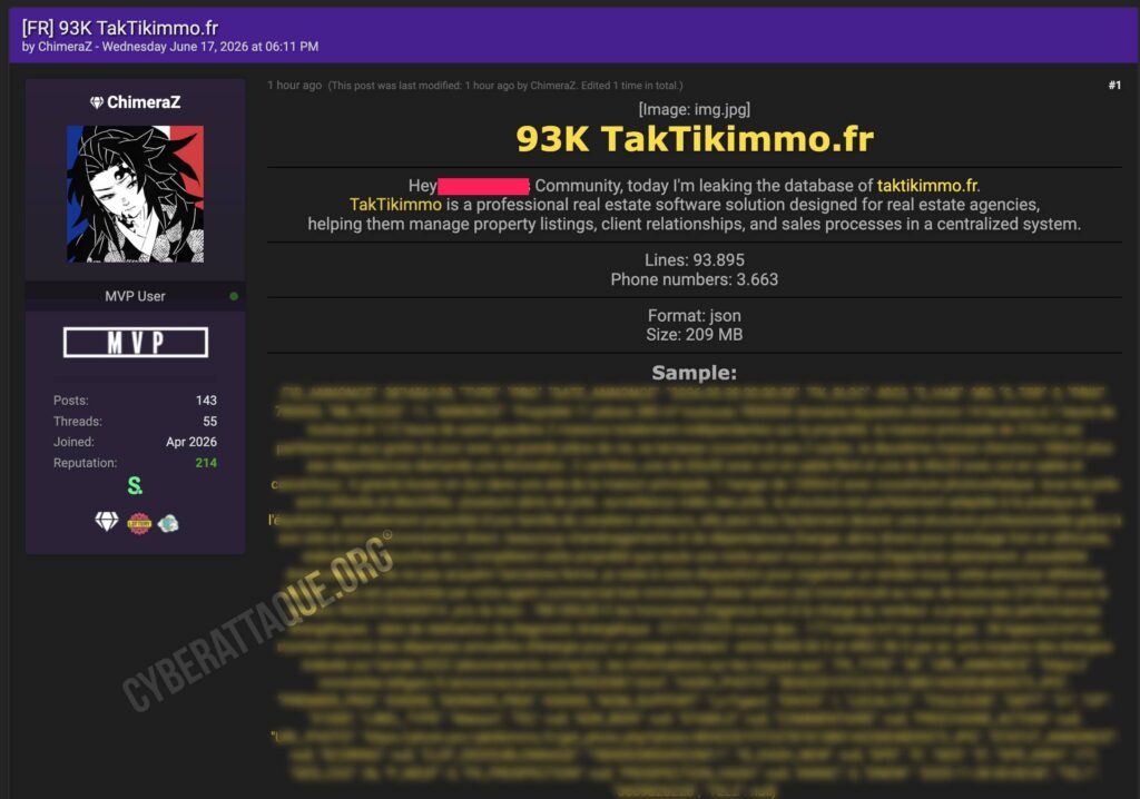 TakTikimmo cyberattaque