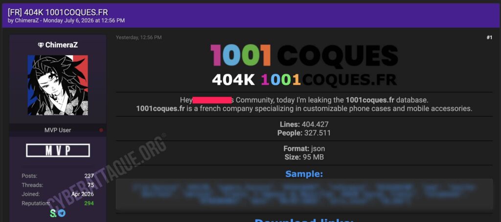 1001coques cyberattaque