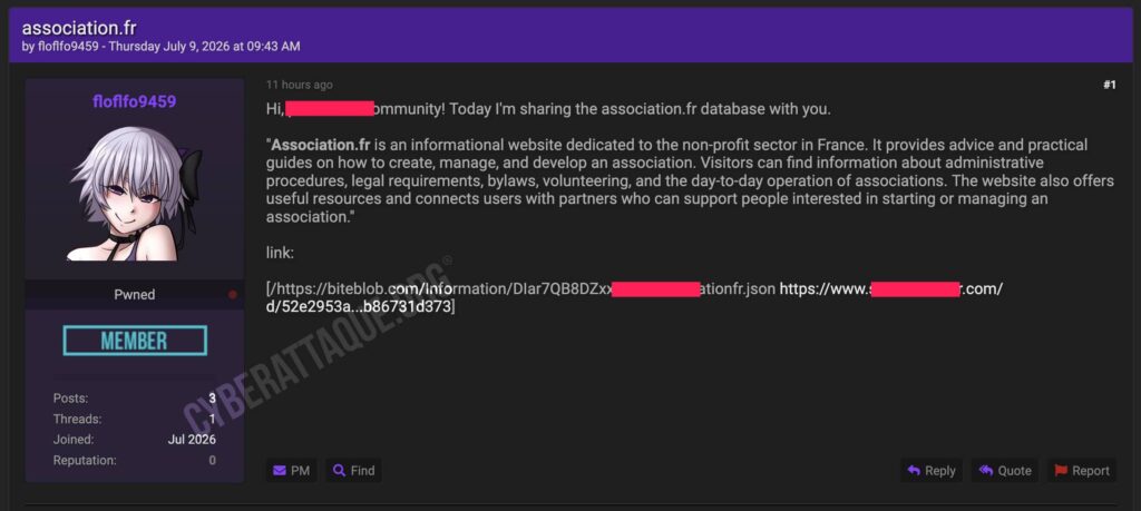 Association.fr cyberattaque