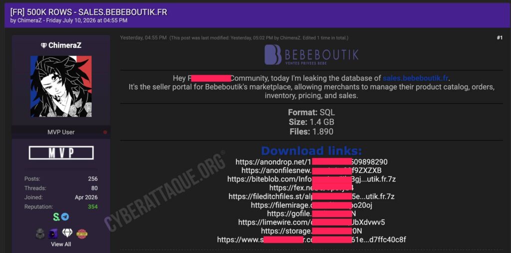 bebeboutik cyberattaque