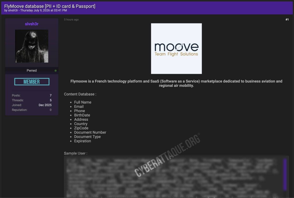 Moove cyberattaque