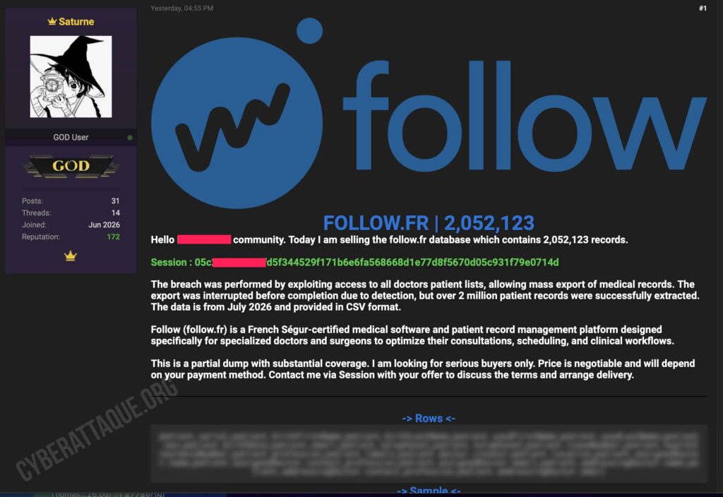 Follow cyberattaque
