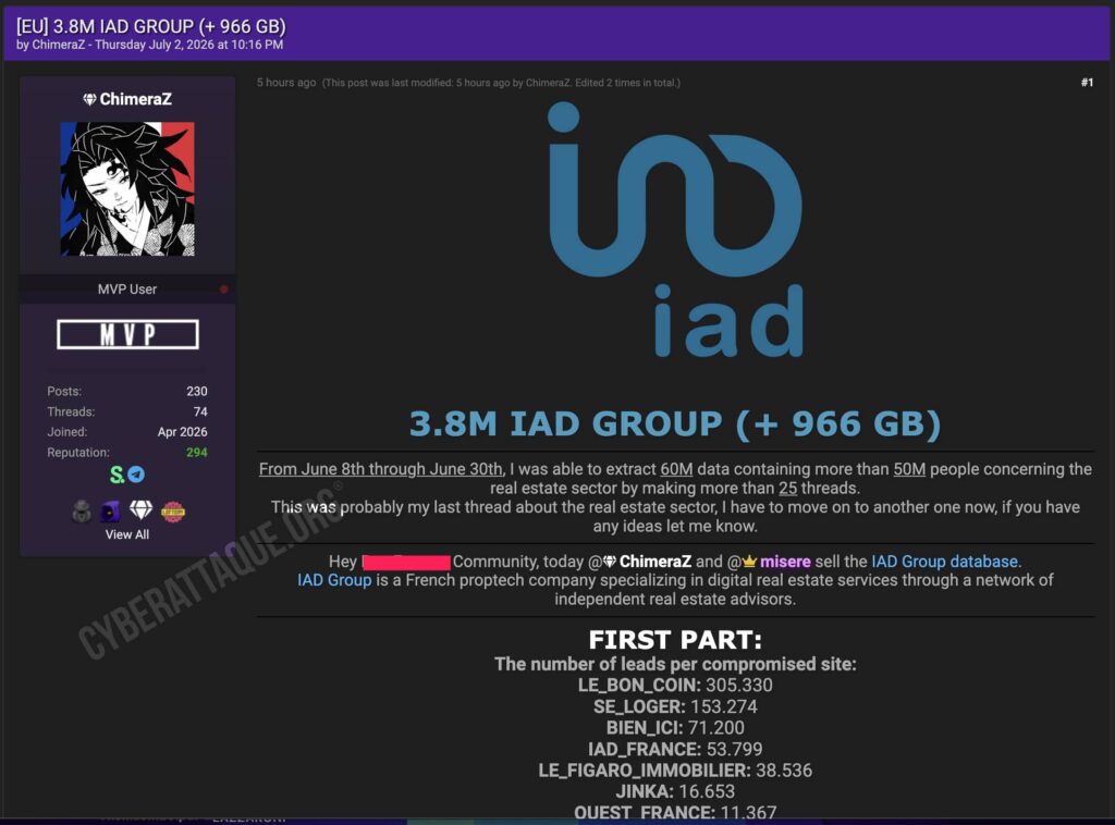 IAD cyberattaque