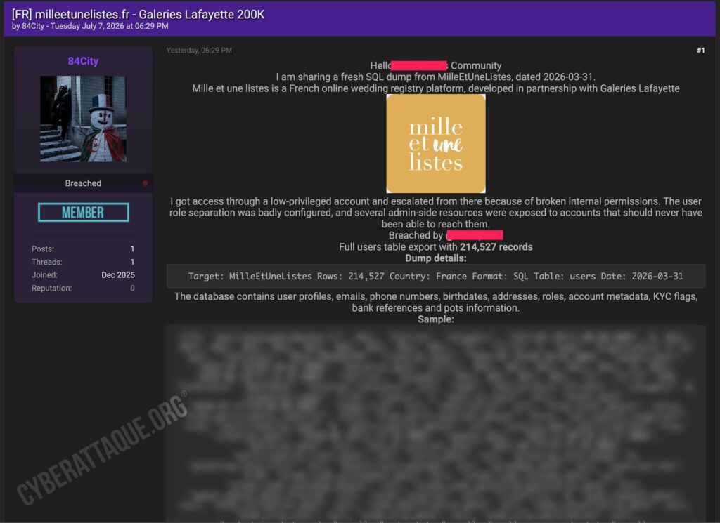 Mille et une listes cyberattaque