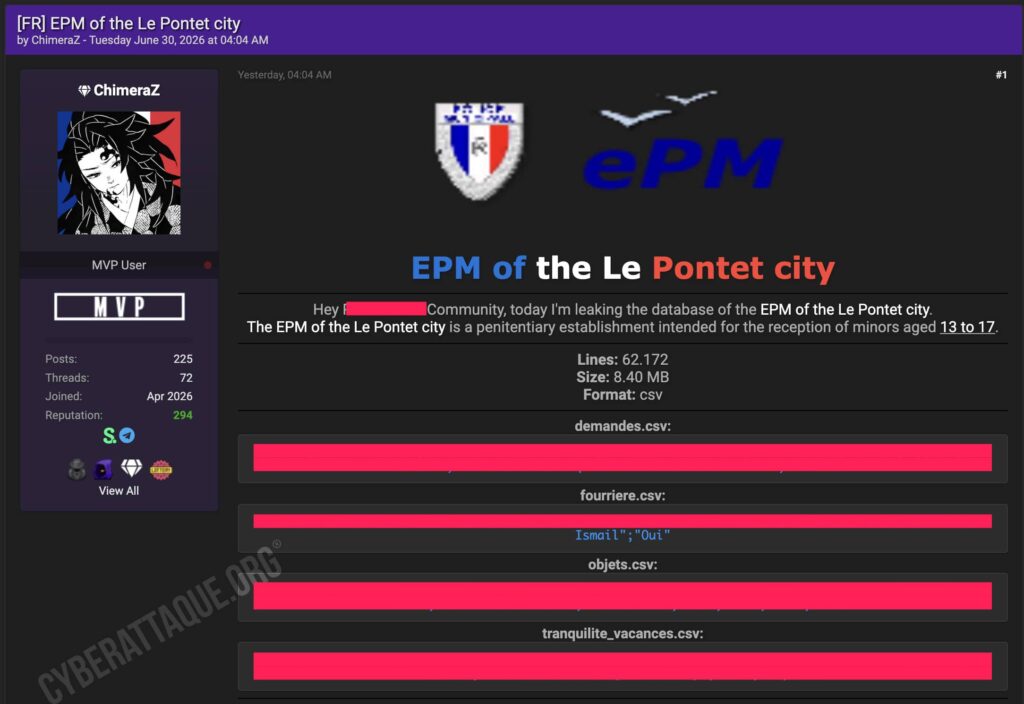 police cyberattaque