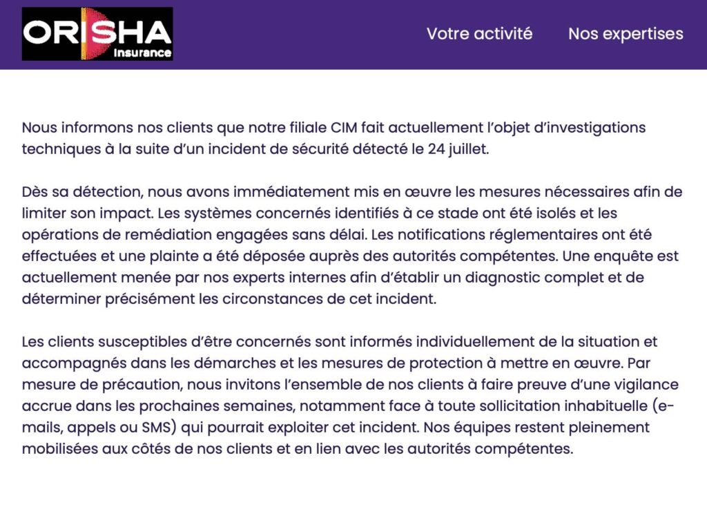 Trisha cyberattaque