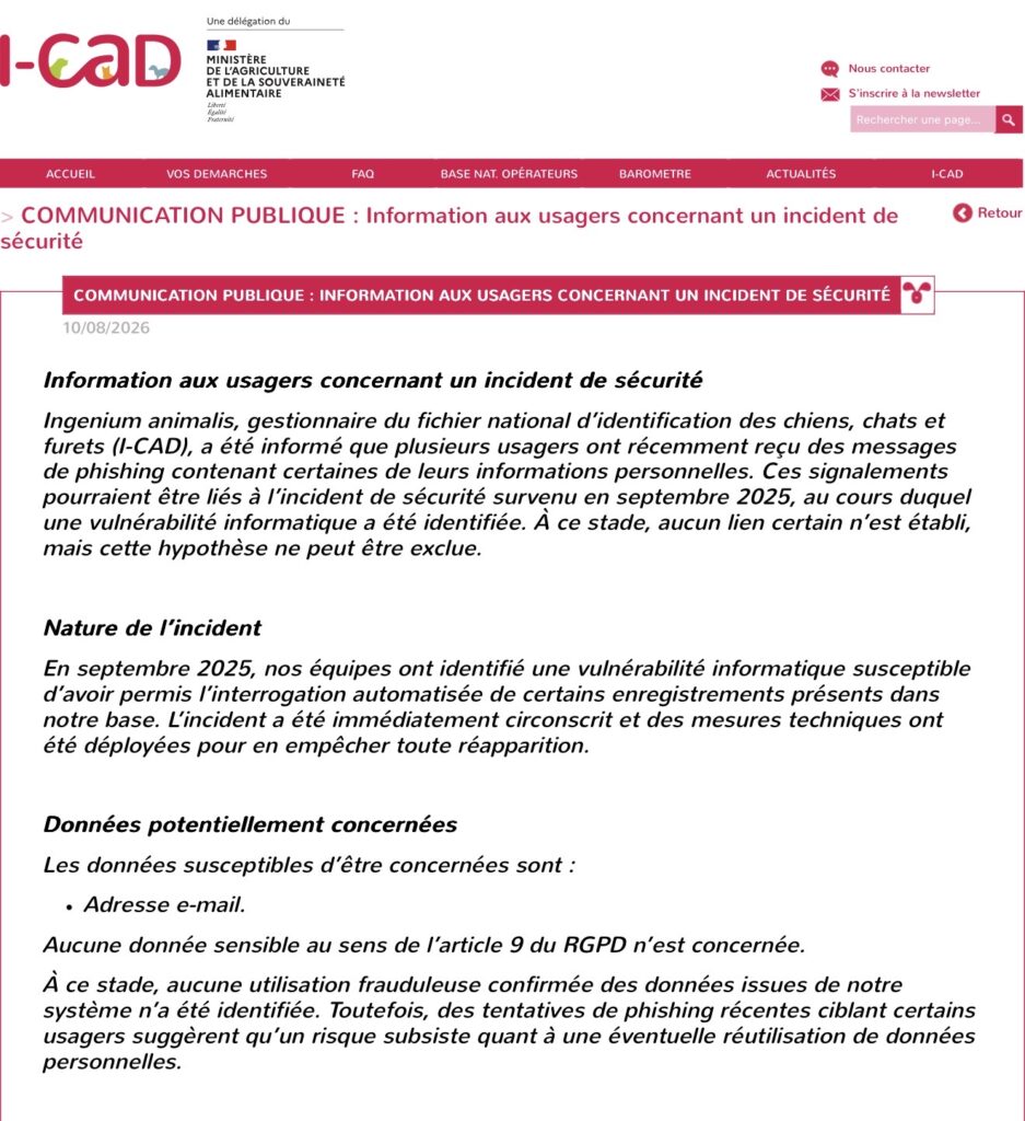 I-CAD cyberattaque