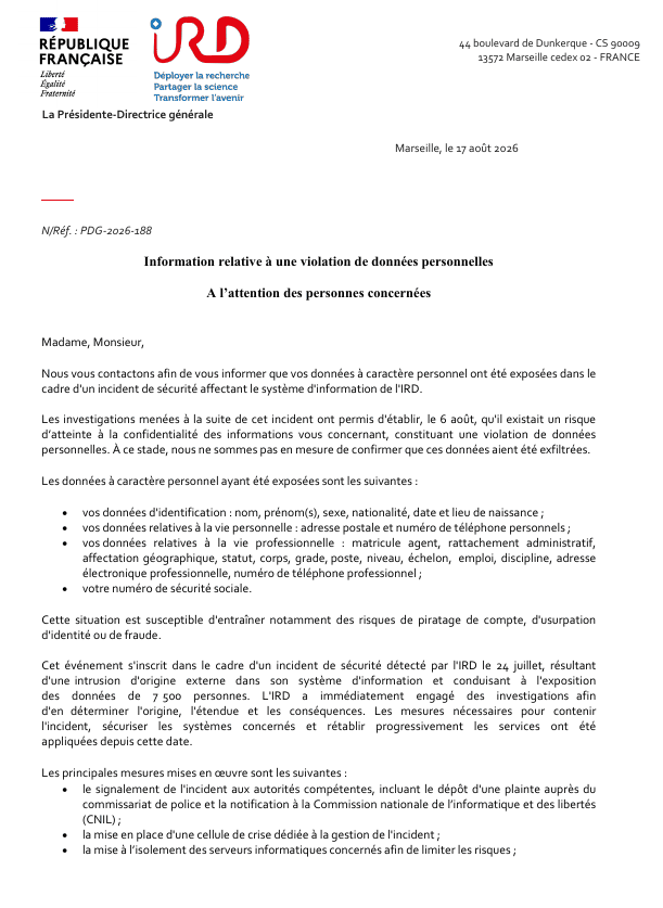 Ird cyberattaque