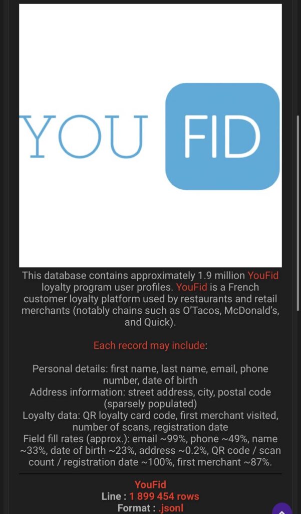 YouFid cyberattaque