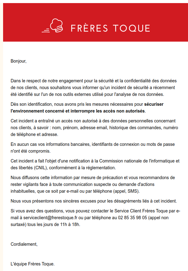 Frère toque cyberattaque