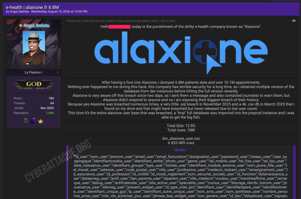 CyberAttaque alaxione