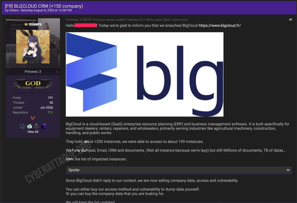 BlGCloud cyberattaque