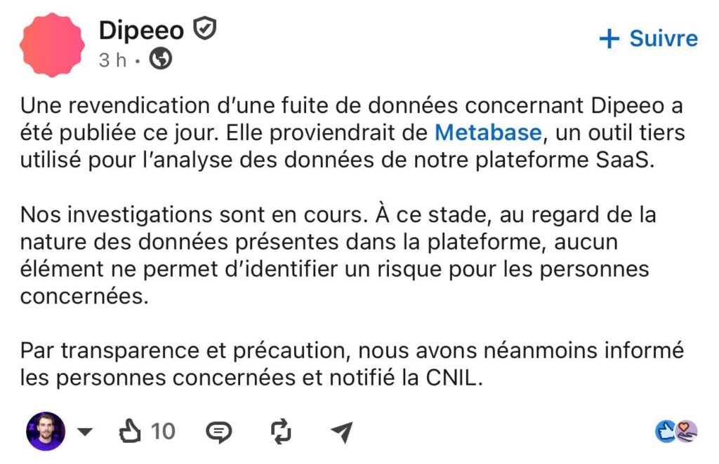 Dipeeo analyse cyberattaque