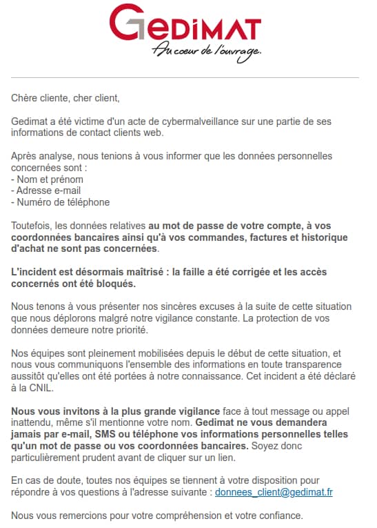 gedimat cyberattaque