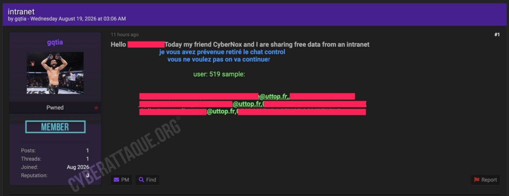 intranet de l’université de Technologie de Tarbes