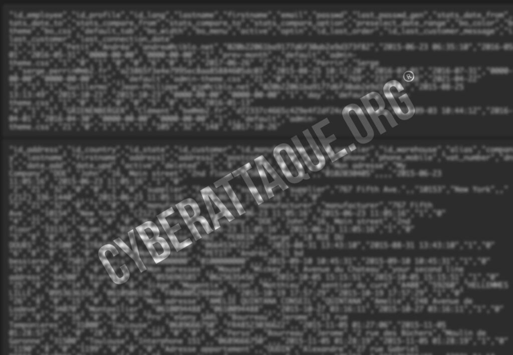 données le bon siège cyberattaque