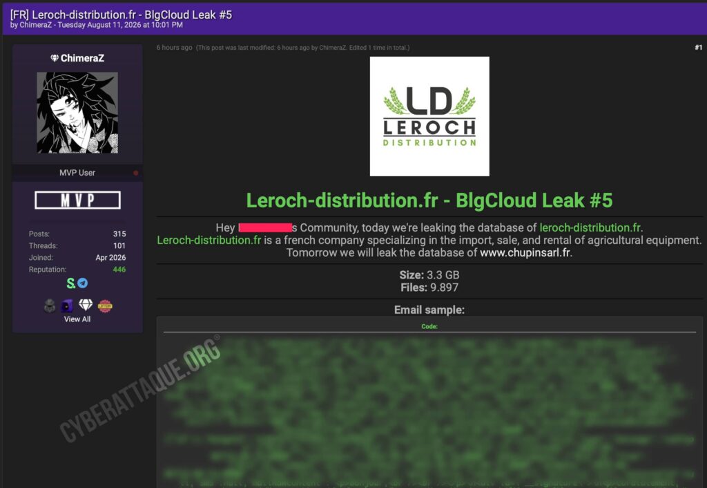 Lercoh distribution cyberattaque
