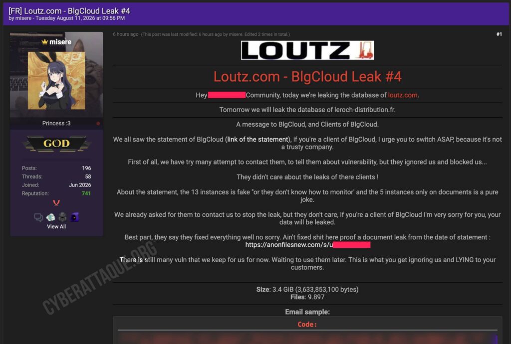 Loutz cyberattaque
