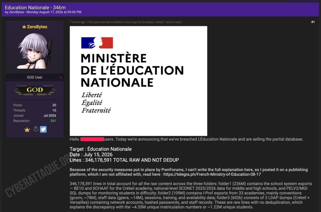 ZeroBytes education nationale