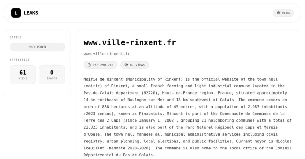 Rinxent cyberattaque