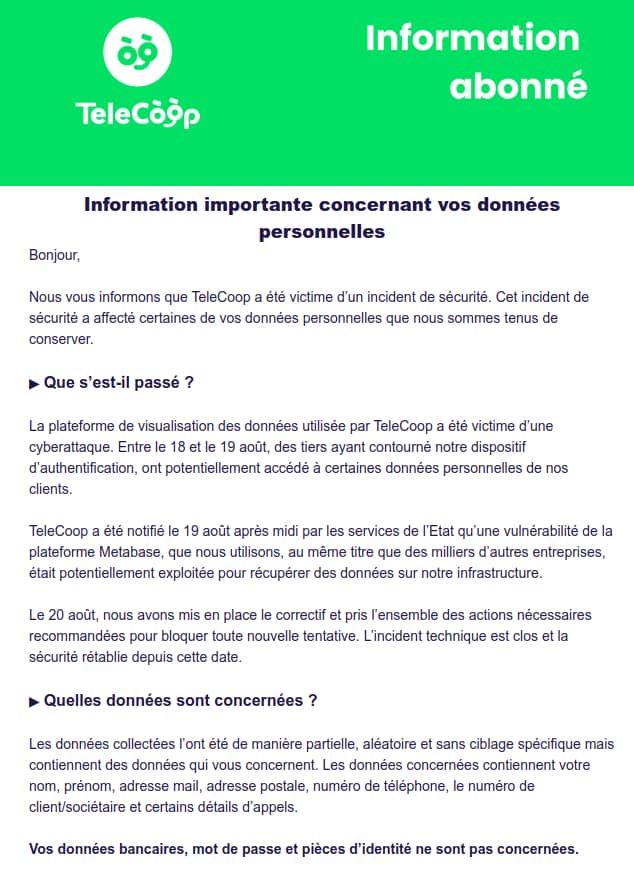 telecoop cyberattaque