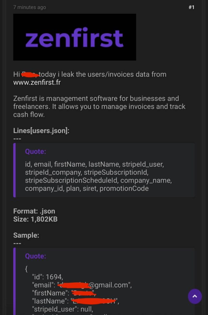 Zenfirst cyberattaque