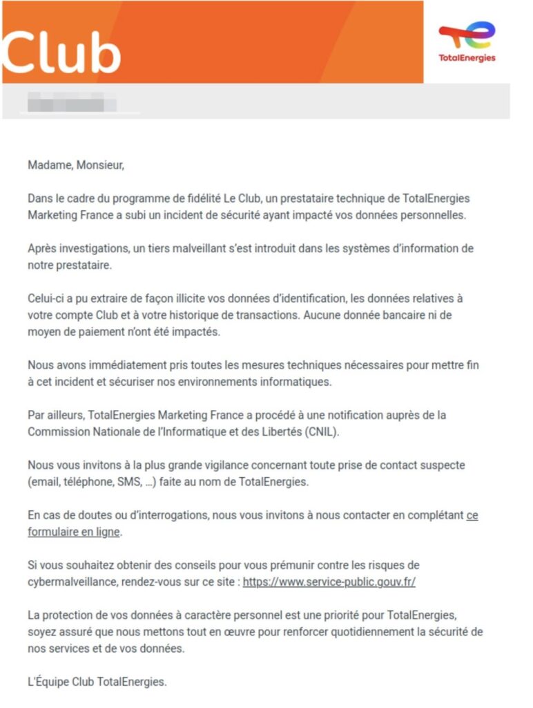 Total énergie cyberattaque