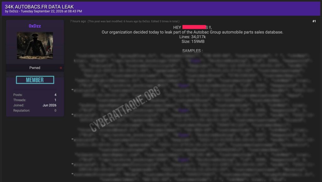 Autobacs cyberattaque
