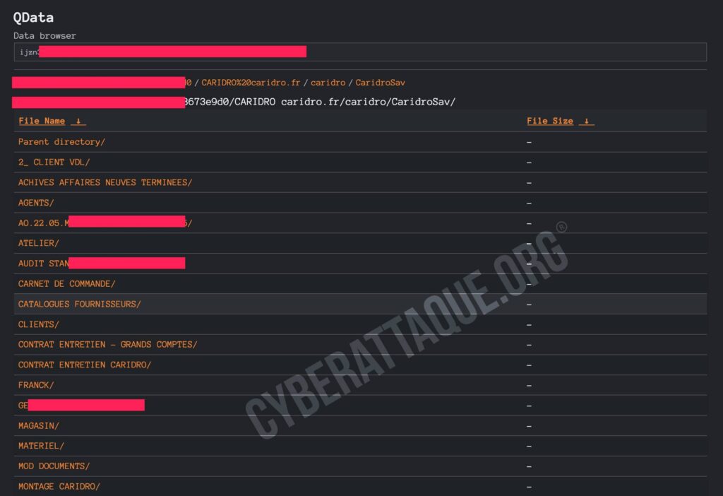 Caridro cyberattaque