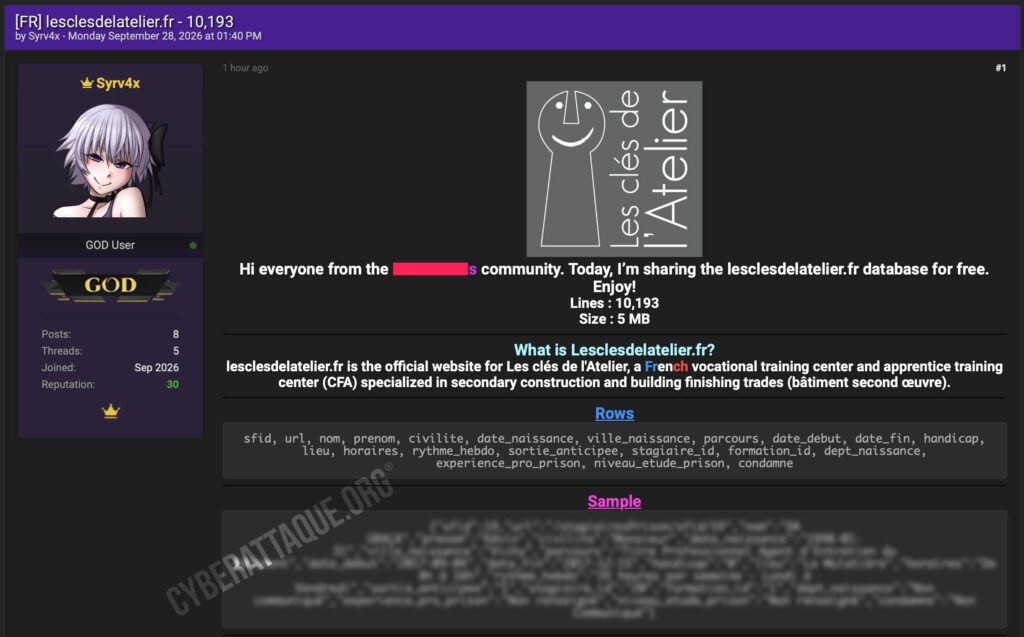 Les Clés de l’Atelier cyberattaque