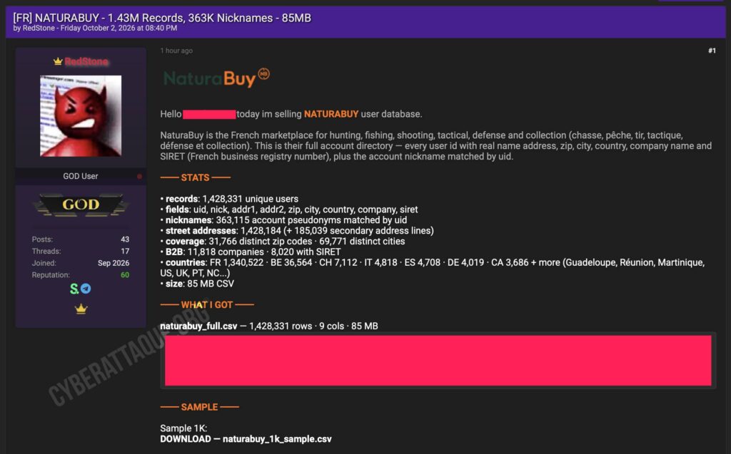 NaturaBuy cyberattaque