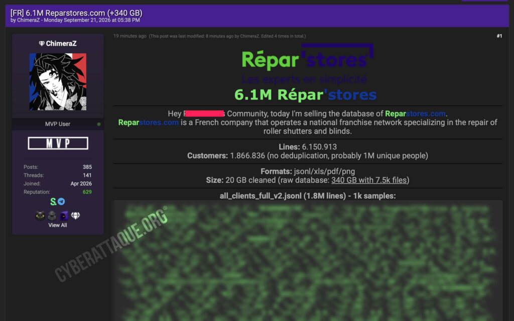Repar stores revendication