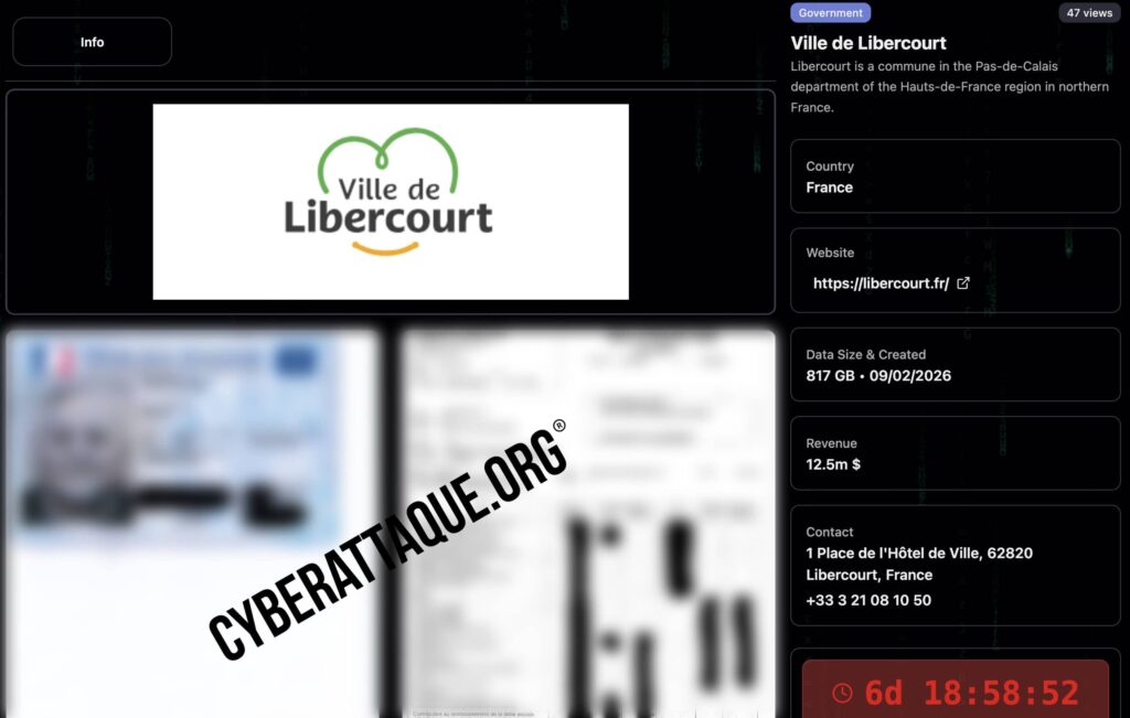 Ville de Libercourt cyberattaque